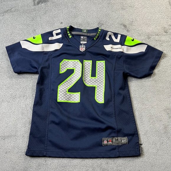 Nike Other - Nike Marshawn Lynch 24 Seattle Seahawks NFL NIKE Field Jersey Sz M Youth #2789C